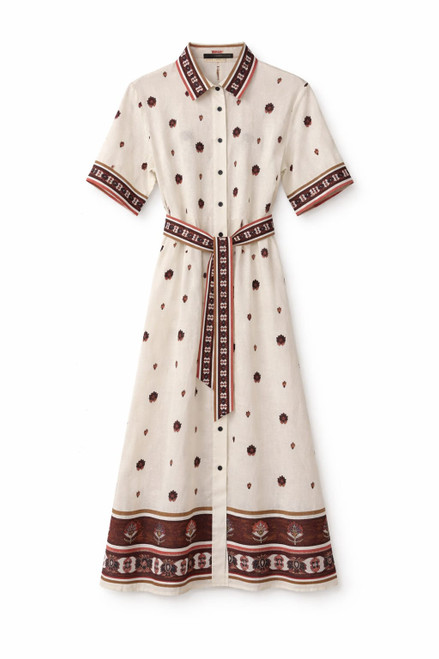 LINEN PRINT DRESS