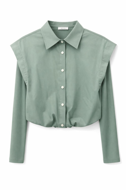 GREEN COTTON VEST WITH T-SHIRT