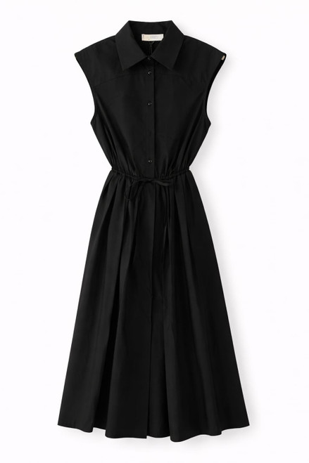 BLACK PLEATED JUMPER