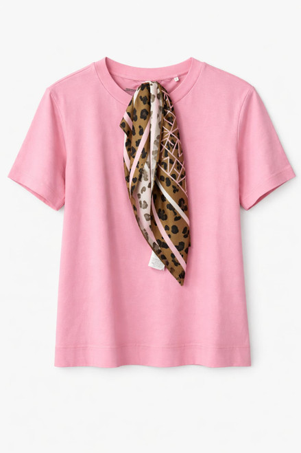 PINK T-SHIRT WITH SCARF