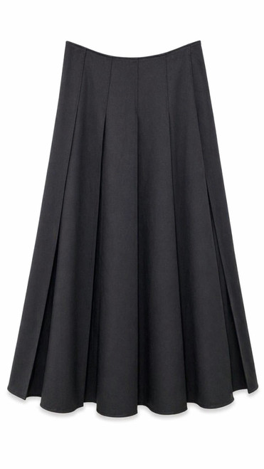 BLACK PLEATED SKIRT 36"