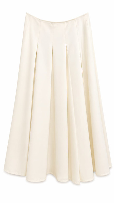 IVORY PLEATED SKIRT 36"