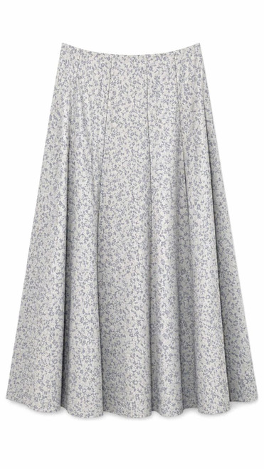 SAPPHIRE JACQUARD PLEATED SKIRT 36"