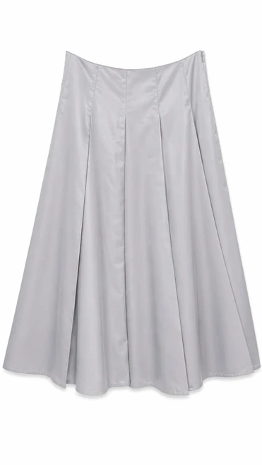 LIGHT BLUE CRISP TOUCH PLEATED SKIRT