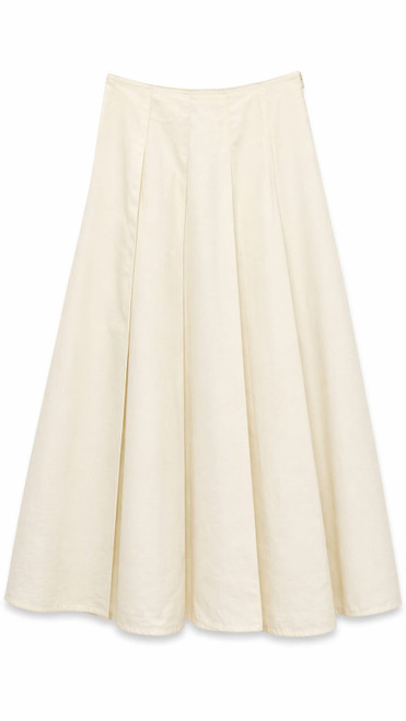 IVORY CRISP TOUCH PLEATED SKIRT 36"