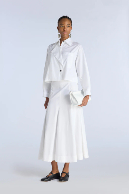 LIGHT BLUE COTTON JACKET BLOUSE