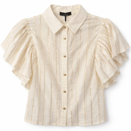IVORY SHIRT WITH GOLD DESIGN