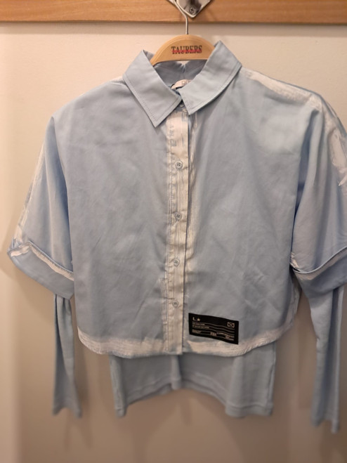 LIGHT BLUE DESIGN SHIRT WITH SHELL