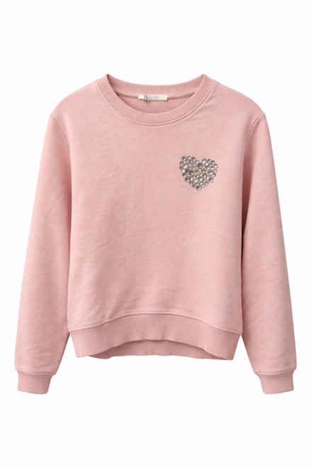 PINK SWEATSHIRT WITH HEART