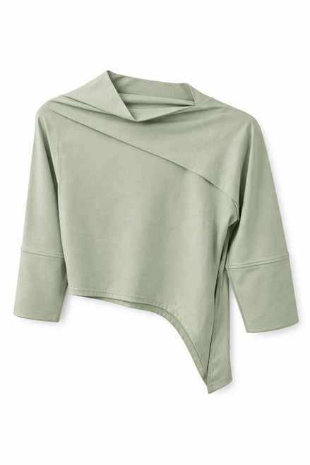 MINT GREEN PULLOVER WITH BOTTOM TIES