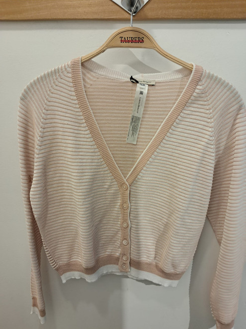 PINK STRIPED CARDIGAN