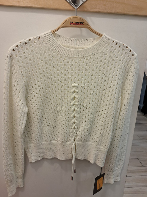 IVORY SEQUIN DESIGN PULLOVER
