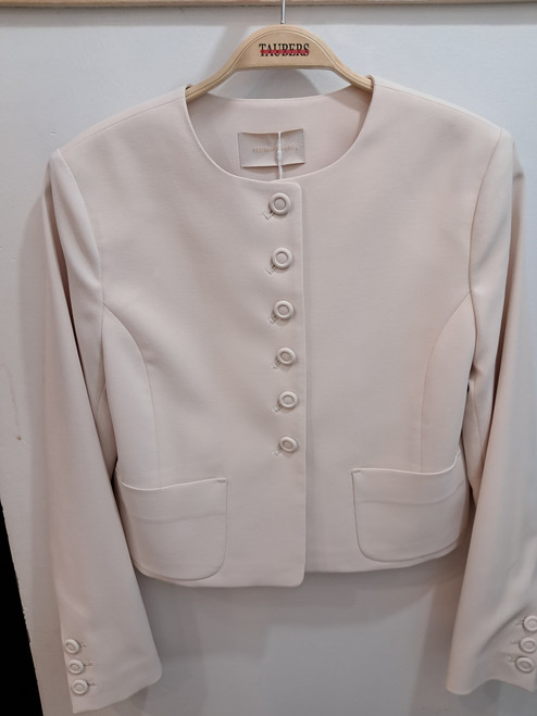 CREAM BEIGE CROPPED JACKET