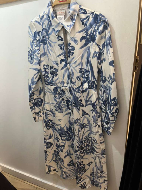 BLUE FLORAL PRINT DRESS