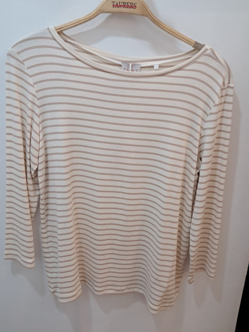 BEIGE STRIPE T-SHIRT