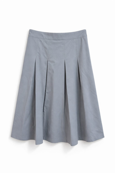 LIGHT BLUE TAFETTA PLEATED SKIRT
