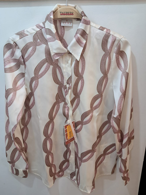 WHITE TWILL PRINT SHIRT