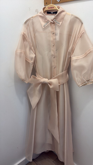BEIGE ORGANZA DRESS