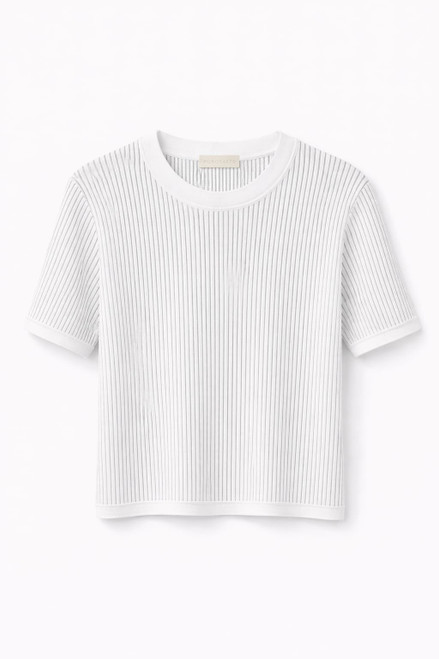 IVORY PULLOVER WITH BLACK STRIPES