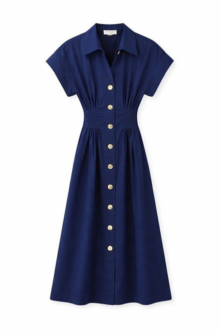 NAVY BLUE BUTTON DOWN DRESS