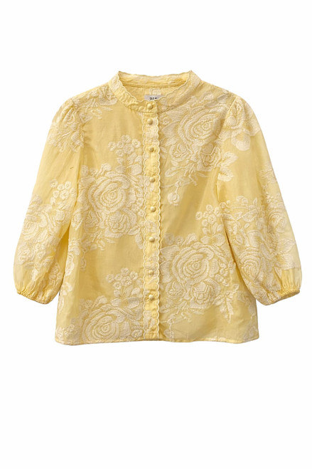 LEMON SKIRT WITH FLORAL EMBROIDERY SET