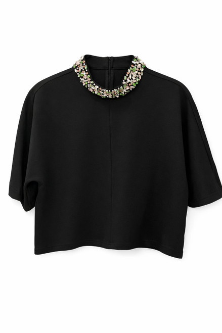 BLACK STONE NECK DESIGN SHIRT