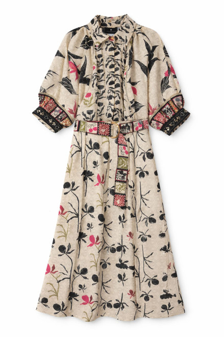 IVORY FLORAL DESIGN BLOUSE SET