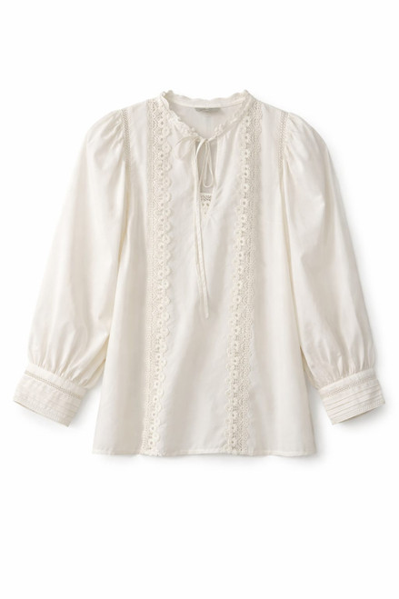 IVORY ELEGANT BLOUSE WITH TIE
