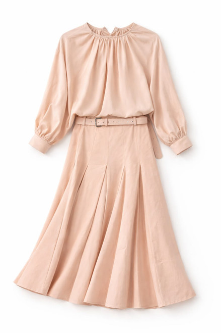 BLUSH TAFETTA BLOUSE SET