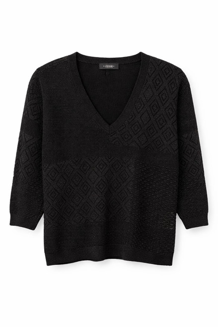 BLACK SHIMMER DESIGN PULLOVER