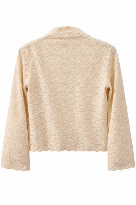 IVORY FLORAL LACE PULLOVER