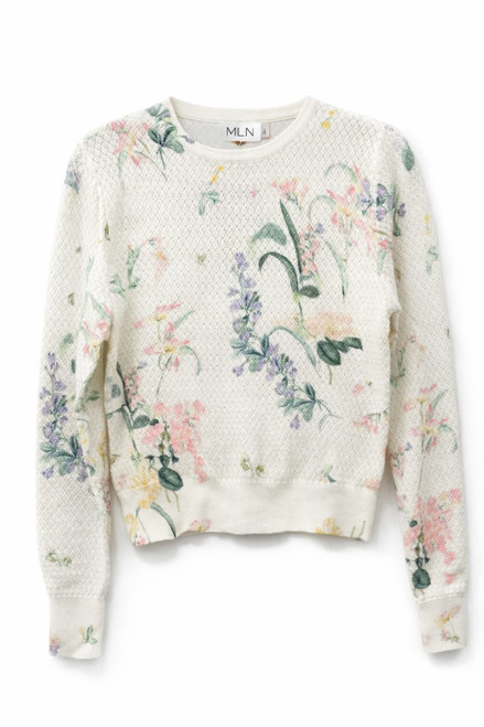 IVORY FLORAL PULLOVER