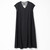 BLACK DENIM V-NECK DRESS