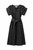 BLACK COTTON DRESS WITH BELT