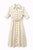 IVORY TAFETTA WAISTED DRESS WITH BELT