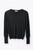 BLACK KNIT PULLOVER PLEATED SLEEVES