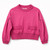 FUSCHIA WASHED TOP WITH RIBBED EDGE