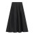 BLACK CRISP TOUCH PLEATED SKIRT 36"