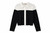 BLACK AND IVORY KNITTED JACKET