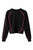 BLACK SWEATSHIRT PINK STITCHING