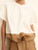 IVORY  BEIGE T-SHIRT WITH TIES ON THE BOTTOM