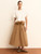 CAMEL LIGHT PLEATED SKIRT