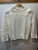 IVORY KNIT PULLOVER FLOWER DESIGN