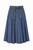 DENIM PLEATED SKIRT WITH BELT
