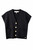 BLACK KNIT VEST WITH POCKET