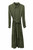 KHAKI SILK PRINT MAXI DRESS