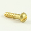 1G x 3/8 Wood Screw Round HD Slot Brass