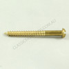 12G x 1 1/2 Slot Round HD Brass Wood Screw
