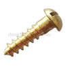 3G x 3/8 Wood Screw Round HD Slot Brass