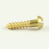 Wood Screw Round Head Slot Brass
